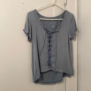 American eagle tie up shirt